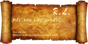 Rákos László névjegykártya