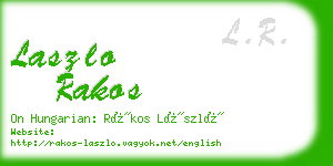 laszlo rakos business card